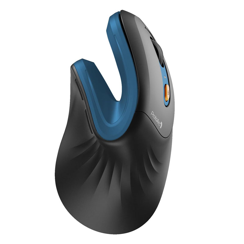 ProtoArc Ergonomische Maus em11 NL BT Wiederaufladbare kabellose vertikale Maus 2,4 GHz optische Mäbenutzen für Fenster, Mac OS: HIMMELBLAU