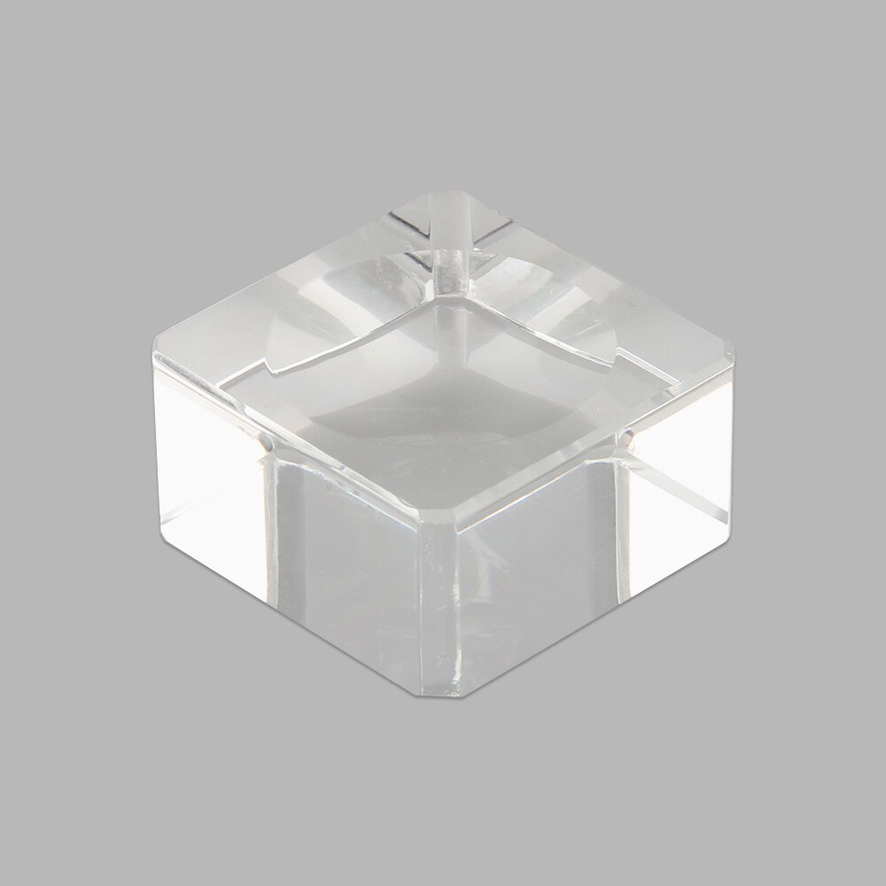 Retro Desktop Ornament Ball Display Stand Fixed Crystal Sphere Base Square Glass Holder Wood Pedestal Transparent Support: 4