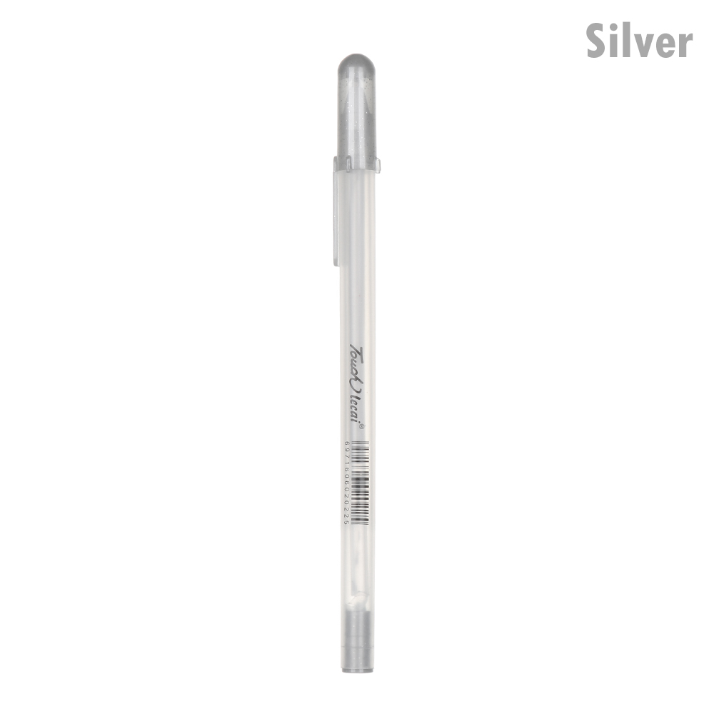 1 PC Niet giftig Plastic handgeschilderde Whiteboard Pen Multicolor Markeerstift Marker Pennen Graffiti Briefpapier School Kantoorbenodigdheden: Silver