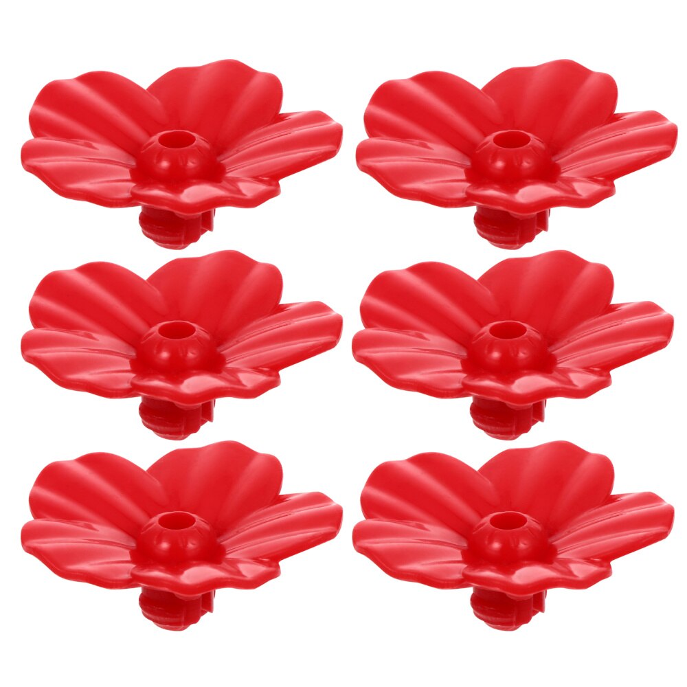 25pcs Hummingbird Feeder Replacement Flower Plastic Flower for Feeder Use (Red)