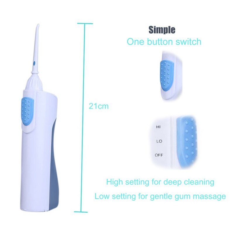 Oral irrigator trådløst vann tanntråd usb oppladbar 2 dyser vannstråle tanntråd 165ml