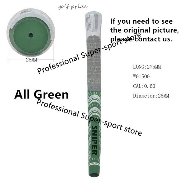Direct Classic platinum Golf Grips Standard Golf Clubs Grips Rubber Cotton 13pcs/lot: Green