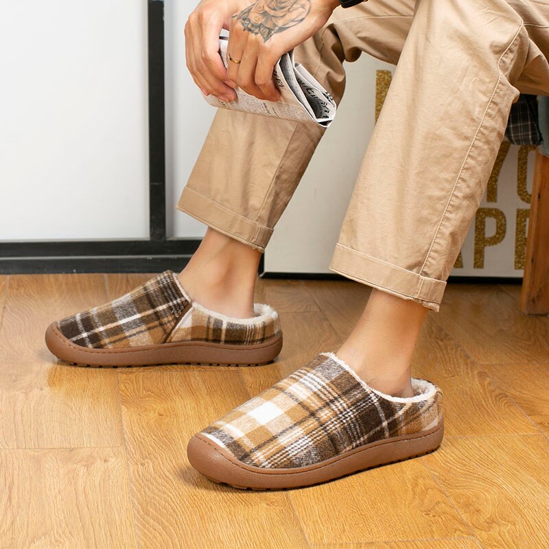 Katoen Slippers Mannen Winter Outdoor Schoenen Mannen Mode Plus Koude-Proof Toevallige Schoenen Mannen Kepp Warm Man Schoeisel big Size 39-50