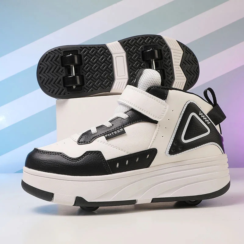 Children's Four-Wheel Inline Skates Double Row Roller Skating Shoes Unisex Kids' Roller Blades Adult Roller Sports Entertainment: Blue / 39
