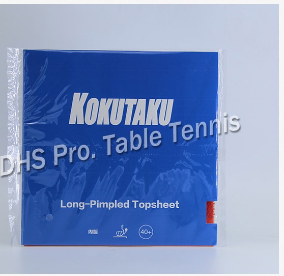 Kokutaku voor tafeltennisrubber met 40+  lange noppen zonder spons (topsheet, ox) met spons 0.6mm
