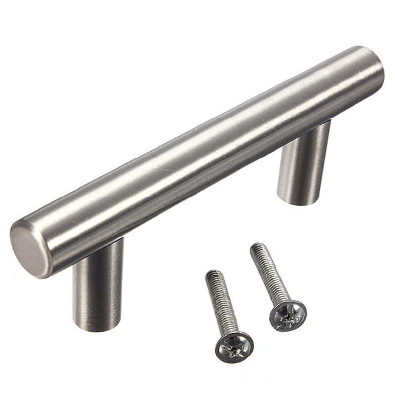 4 " 6 " 8 "kabinet t bar træk håndtag rustfrit stål møbler hardware skuffeknap køkken skab dørhåndtag træk møbler