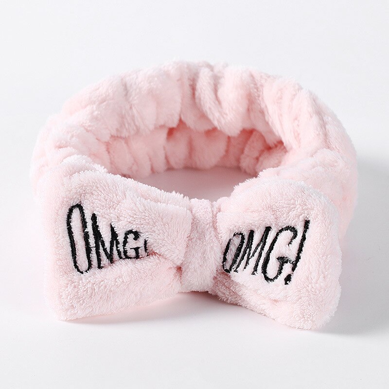 Voor Vrouwen Meisjes Hoofdbanden Omg Brief Coral Fleece Wassen Gezicht Boog Haarbanden Hoofddeksels Haarbanden Tulband Haar Accessoires: 038-5