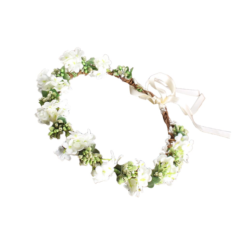 Blume Krone Stirnband Mit Rose - Elastisches Blumen Stirnband Für Frauen Hawaii Party