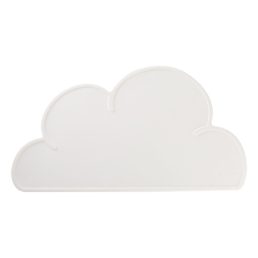 1Stck Wolke bilden Tischset freundlicher Platte matt Lebensmittel Klasse Silikon Tabelle Pad Wasserdichte Wärmedämmung Küche Gerät Einfache Reinigung: Weiß
