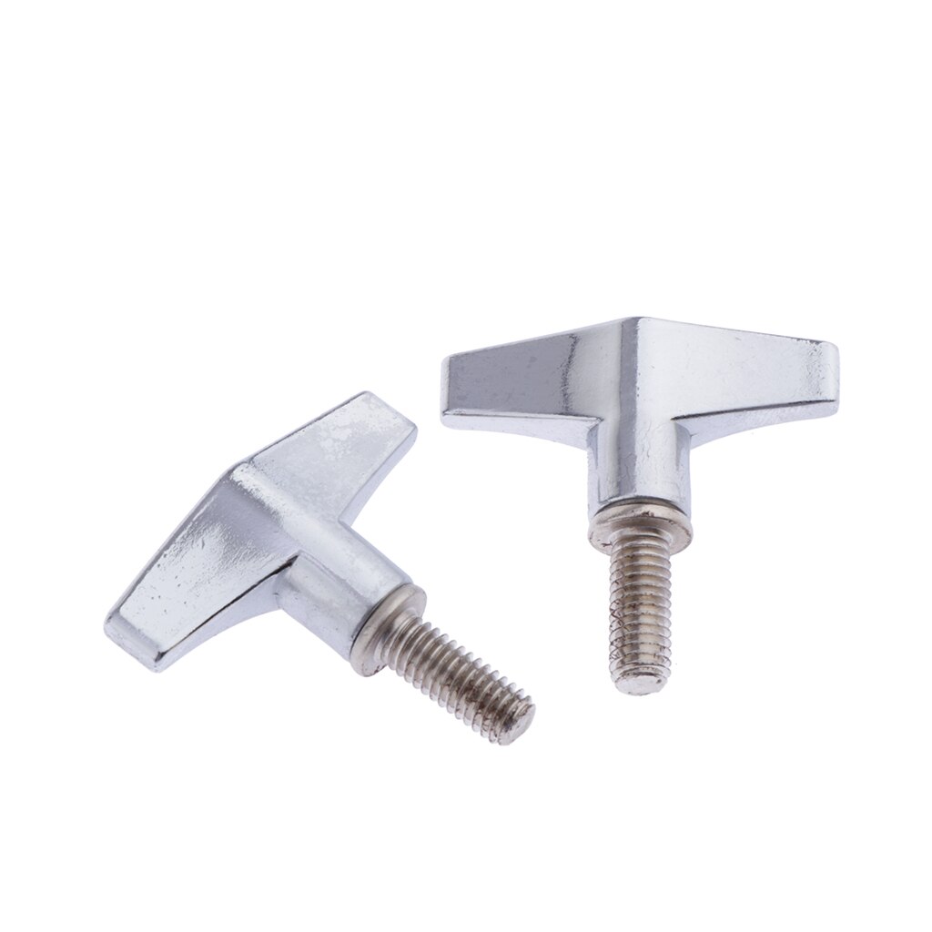 2 stk sinklegering trommelstativ vingemutter trommel cymbal stativ vingemutter skrue  m6