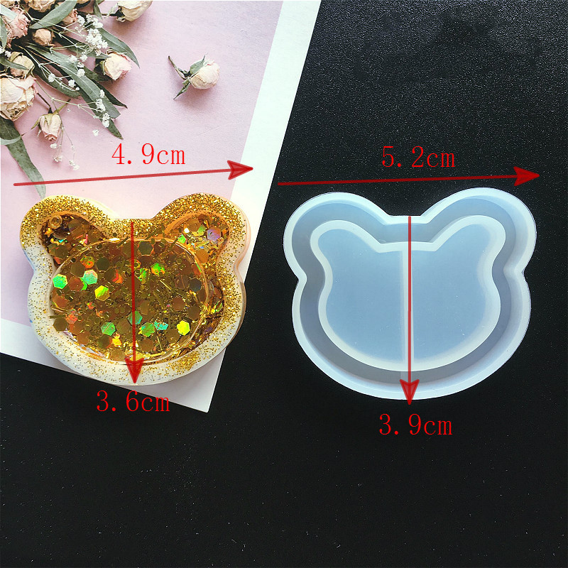 Diy Liefde Ster Drijfzand Kristal Epoxyhars Mal Uv Maan Kat Quicksand Sleutelhanger Siliconen Mal: 11