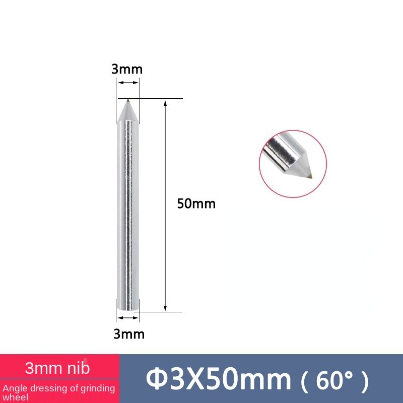 6x11mm Natural Diamond Grinding Wheel Dressing Pen Tool – Steel Head, 1 Pc