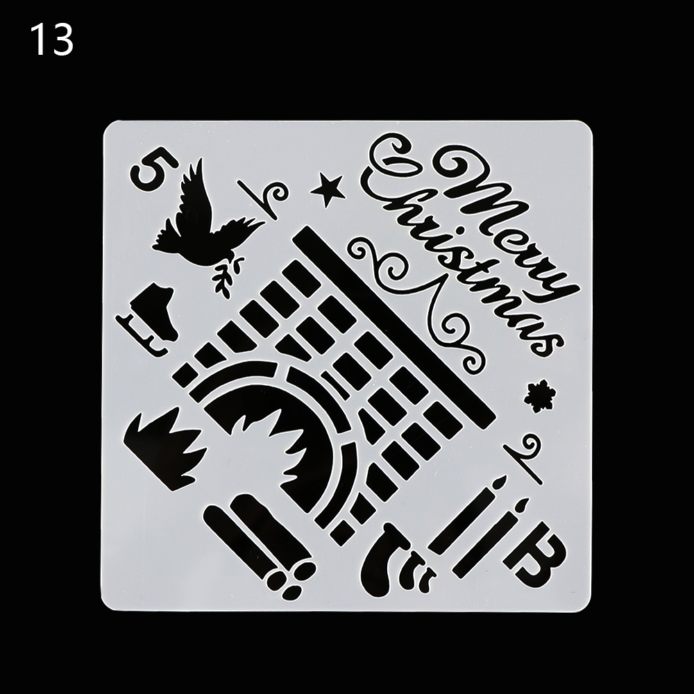 1Pc Christmas Theme Layering Stencils For Walls Painting Scrapbooking Stamp Album Decor Embossing Paper Card Template DIY Craft