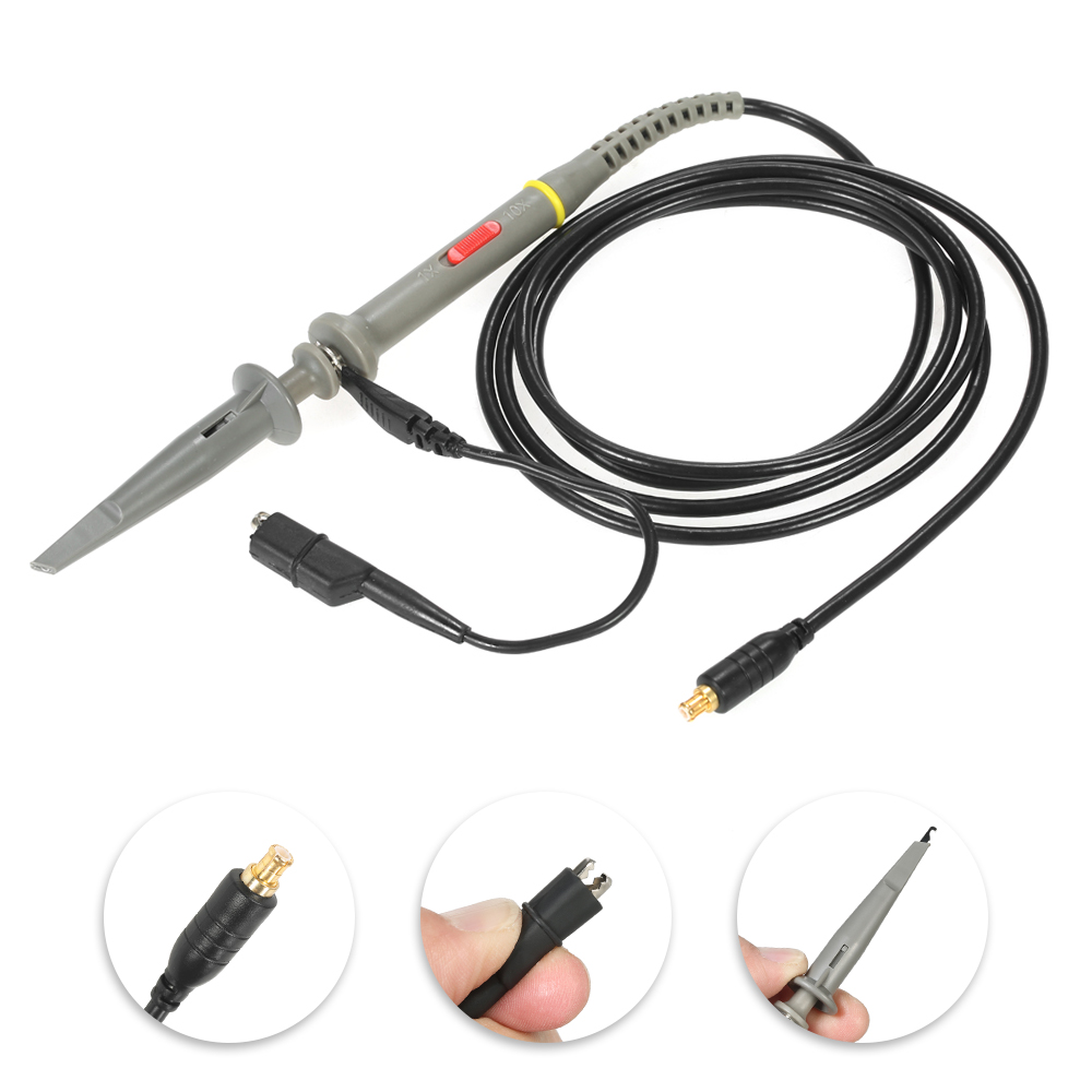 1X 10X 60MHz High Precision MCX Oscilloscope Probe Alligator Clip Test Probe for DSO Nano Quard Portable Digital osciloscopio