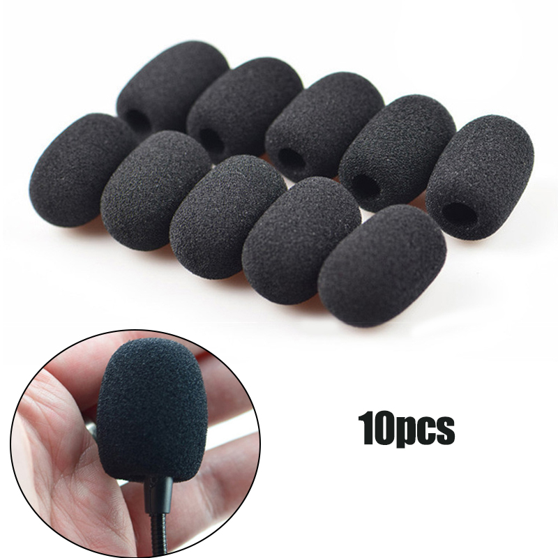 10 STKS Microfoon Voorruit Spons Cover Headset Mic Foam Cover Beschermkap voor Zwanenhals Meeting Mic