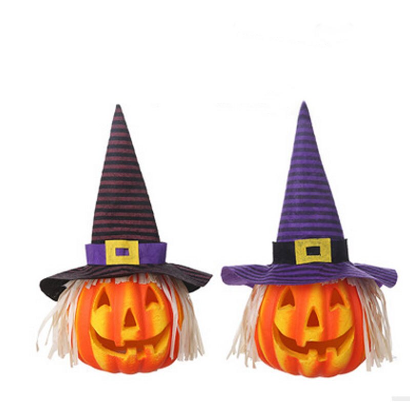 Strach na wróble halloween lampion w kształcie dyni s kolorowe światła lampion w kształcie dyni dekoracje na halloween straszny kapelusz ze szpicem impreza klub nocny gorący