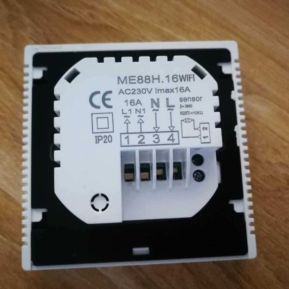 Me81h16a toque termostato elétrico piso aquecimento cinto linha sala termostato tela de toque display lcd controlador temperatura