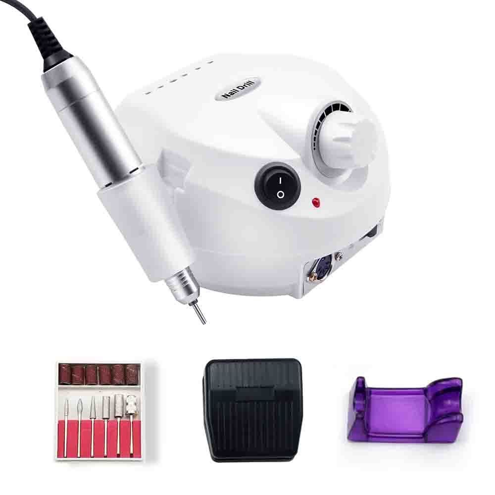 Taladro de uñas 3 en 1 de 140W, máquina de manicura, aspirador de polvo de uñas y ventilador Extractor de lámpara UV para herramienta de manicura, colector de polvo: 35000RPM 202 / US