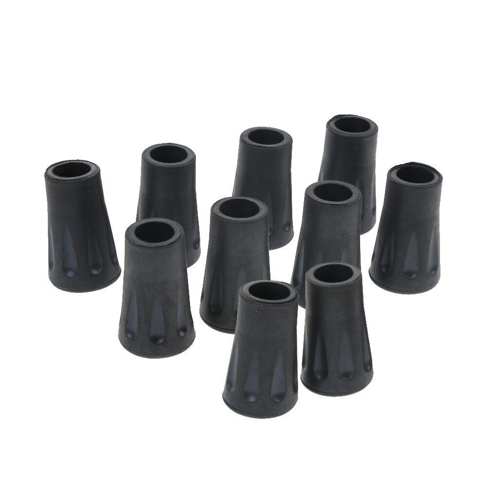 10 Pcs Mobiliteitshulpmiddelen Anti Slip Rubber Stok Voet Vervanging Tips Voor Wandelen Trekking Pole Cane Wandelstokken Krukken