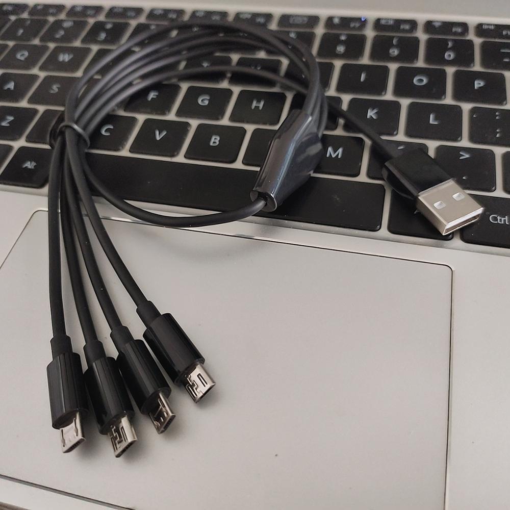 4 In 1 Android Mobiele Telefoon Fast Charger Kabel Voor Diverse Android Telefoons 50Cm Micro Usb Multi-Opladen kabel,