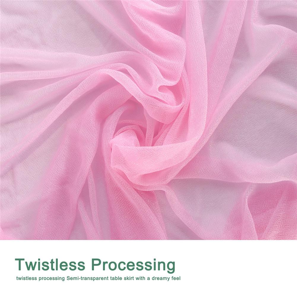 MeterMall High-end Stretch Yarn Mesh Fluffy Tutu Table Skirt for Party Wedding Birthday Party Home Decoration