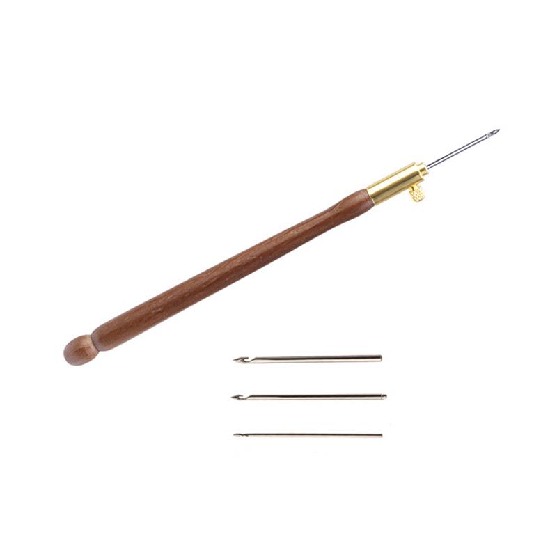 Wooden Handle Stitchwork Needle Magic Embroidery Punch Pens Needle Threader DIY Craft Sewing Embroidery Cross Stitch Tools: 05