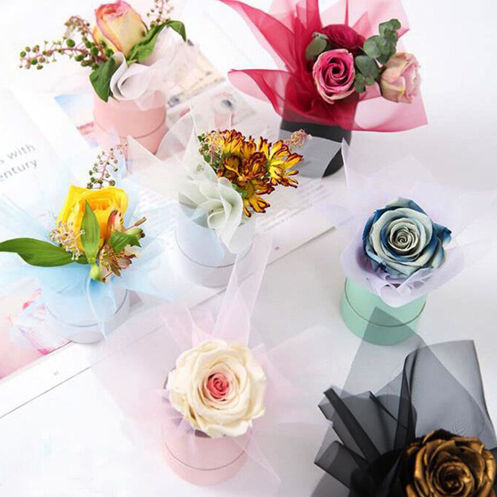 Mini Flower Hug Bucket Florist Bouquet Packing Barrel Flower Arrangement Box Storage Box for Valentine's Day Wedding Party