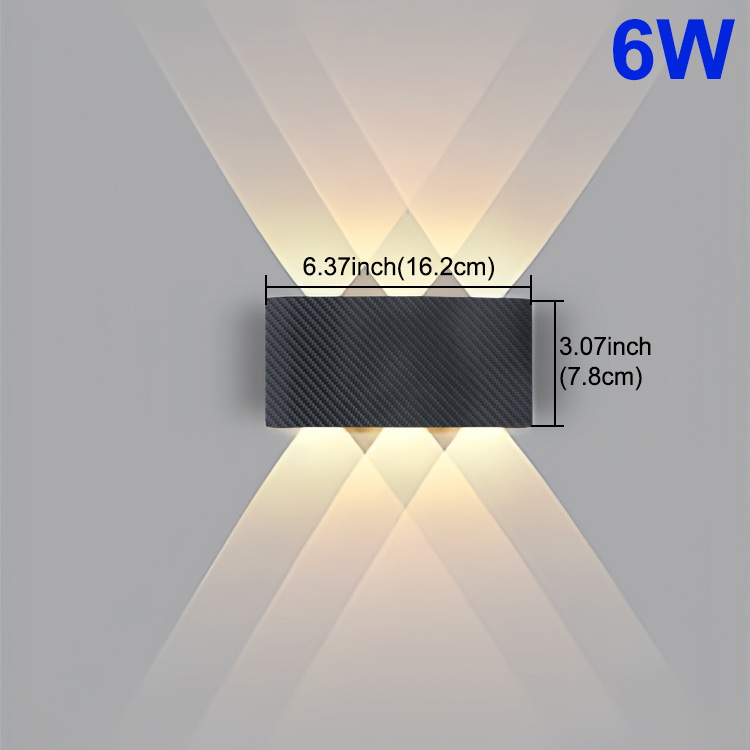 Moderne Outdoor Wandlamp Waterdichte LED Wandlamp AC85-265V 6W 10W Decoratie lampen Voor Slaapkamer Gangpad Galerij woonkamer: Warm White