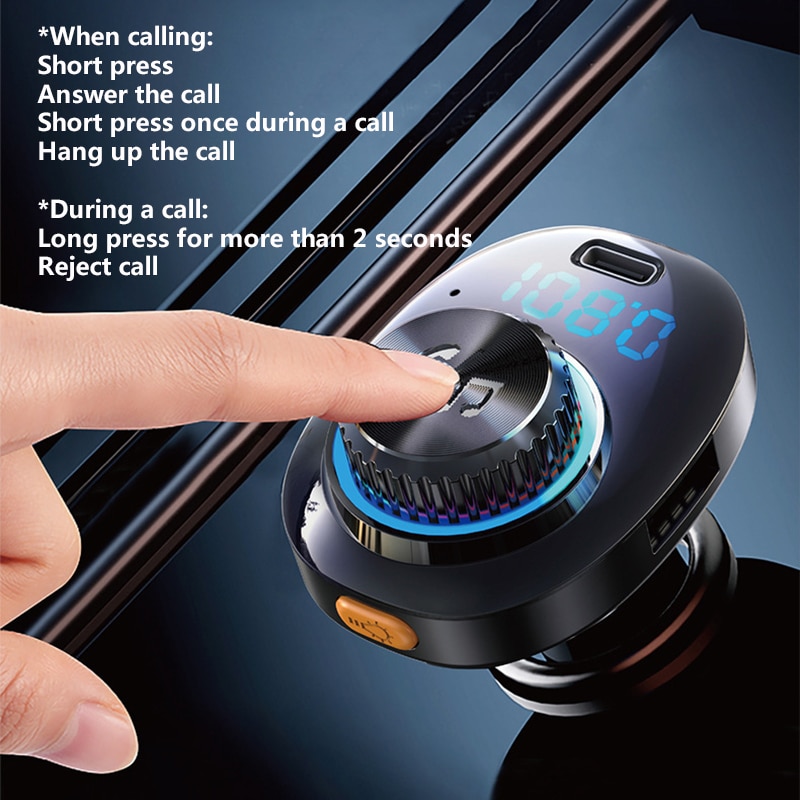 bluetooth coche manos libres coche transmisor bluetooth coche manos libres bluetooth telefono coche Receptor Adaptador de Audio para coche, accesorios Aux Bluetooth para música, reproductor Mp3, Cargador Usb