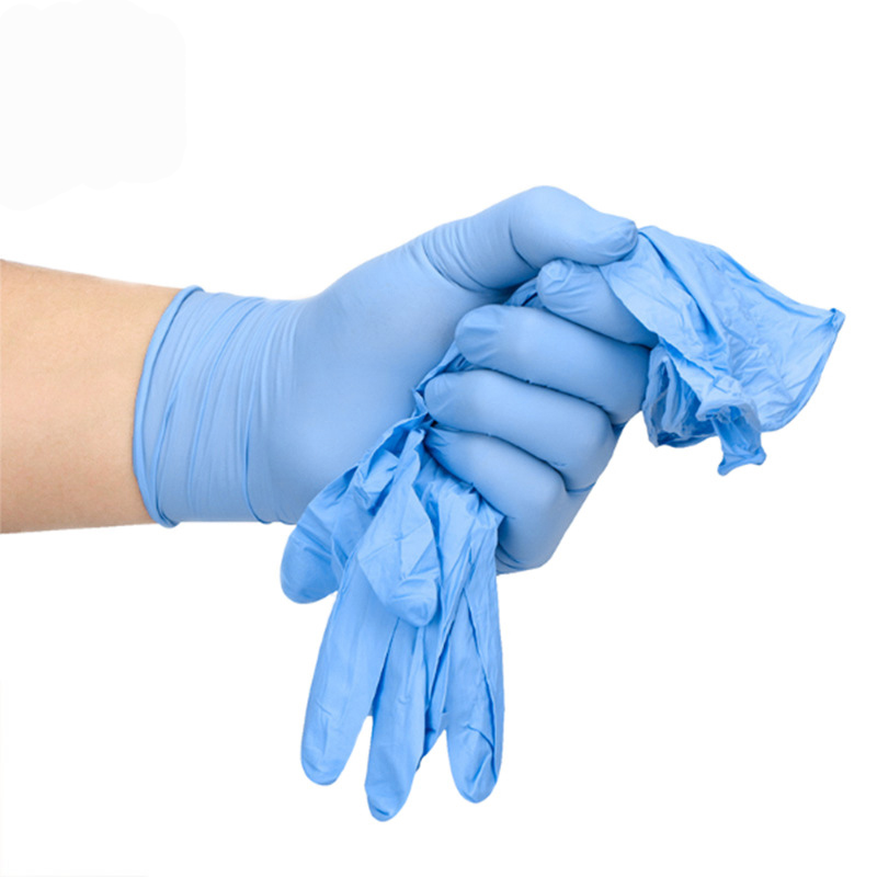 100 Powderless Slijtvaste Wegwerp Nitril Blauw Anti-proof en Zuur-base-proof Laboratorium Keuken nitril Handschoenen