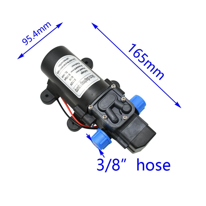 Dc 12 Volt Hoge Druk Waterpomp 60 W 80 W Micro Membraanwaterpomp Met Druk Zelfaanzuigende booster 12 Volt Adapter 1 Pcs