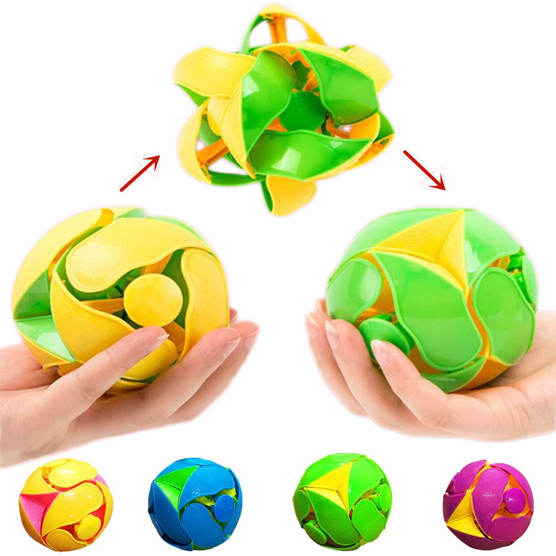 1Pcs Spaß Farbwechsel Doppel Magic Ball Hand Werfen Sensorischen Dekompression Zubehör Kinder Erwachsene Kreative Spielzeug