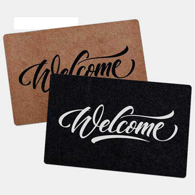 Tapete deocorativo para porta frontal, tapete para casa, exterior, interno, preto, de fibra de poliéster, antiderrapante, tapete para chão, sapatos tapetes: 2PCS Set