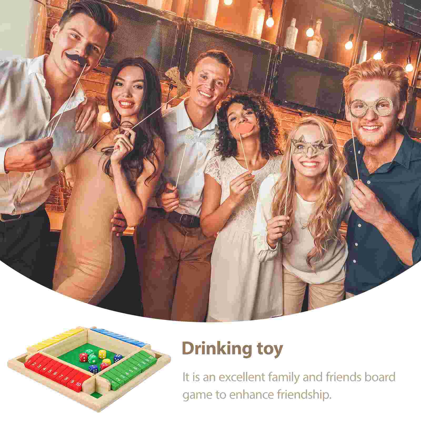 1 Set Shut The Box Game Novel Safe Fine Party Prop Gathering 4 Player Drinking Game