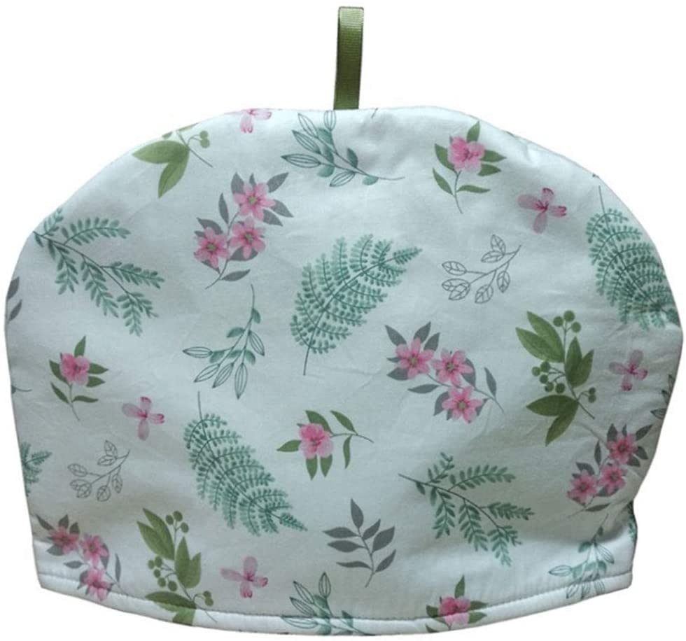 Floral Print Tea Cozy 100% Cotton Tea Cover Teapot Dust Cover Insulated Kettle Cover Keep Warm Breakfast Warmer Home Decorative: 28x23cm / Style 4
