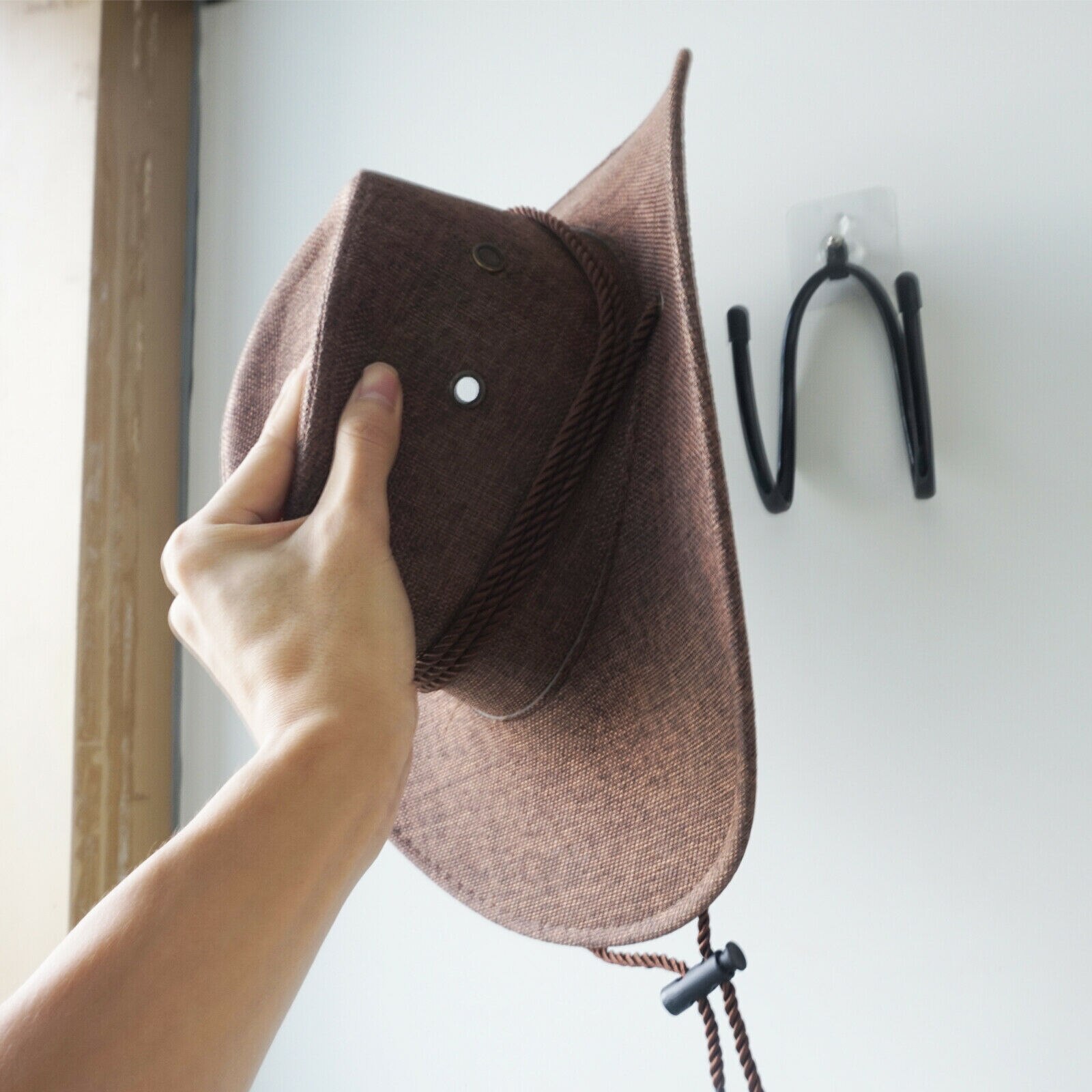 4x hatteholder cowboy hat holder hat opbevaring display hat tørretumbler stativ, stick-on væg