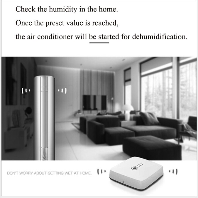 ZigBee smart temperature and wet/humidity sensor alexa google home AI voice control smart tuya wifi sensor smart home