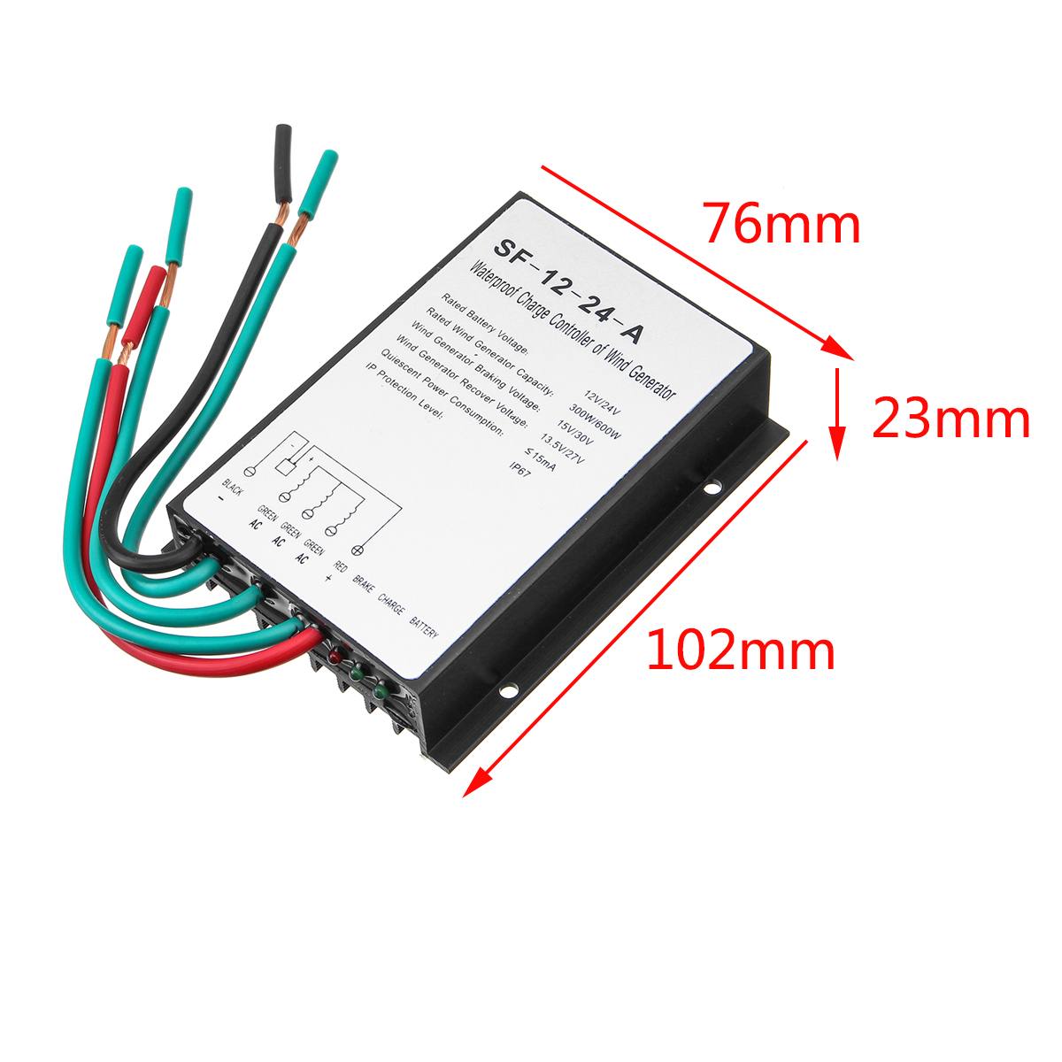 12V/24V Wind Generator Charge Controller 300W/600W Waterproof Wind And Light Hybrid Controller