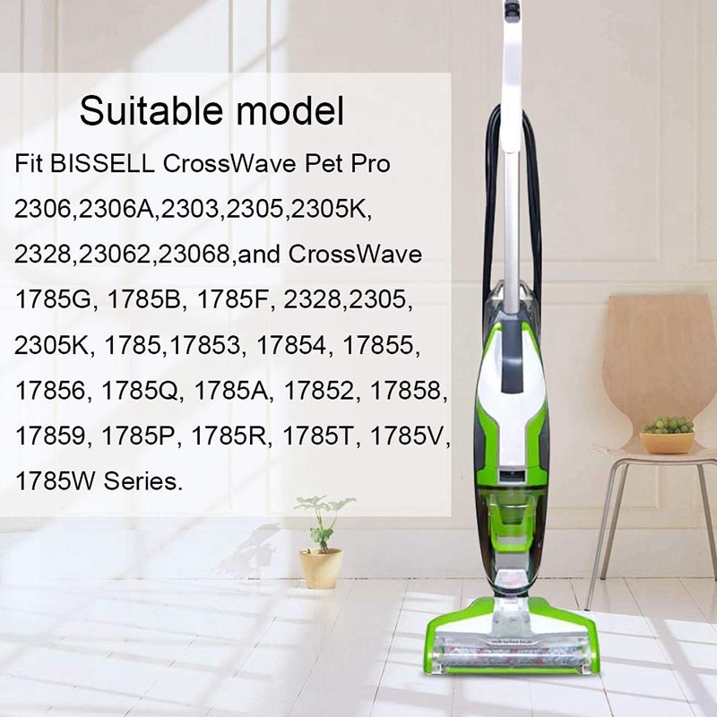 Compatible avec Bissell Crosswave 2306 rouleau de brosse multi-surface pour animaux de compagnie 1934 rouleau de brosse multi-surface 1868 rouleau de brosse 1866