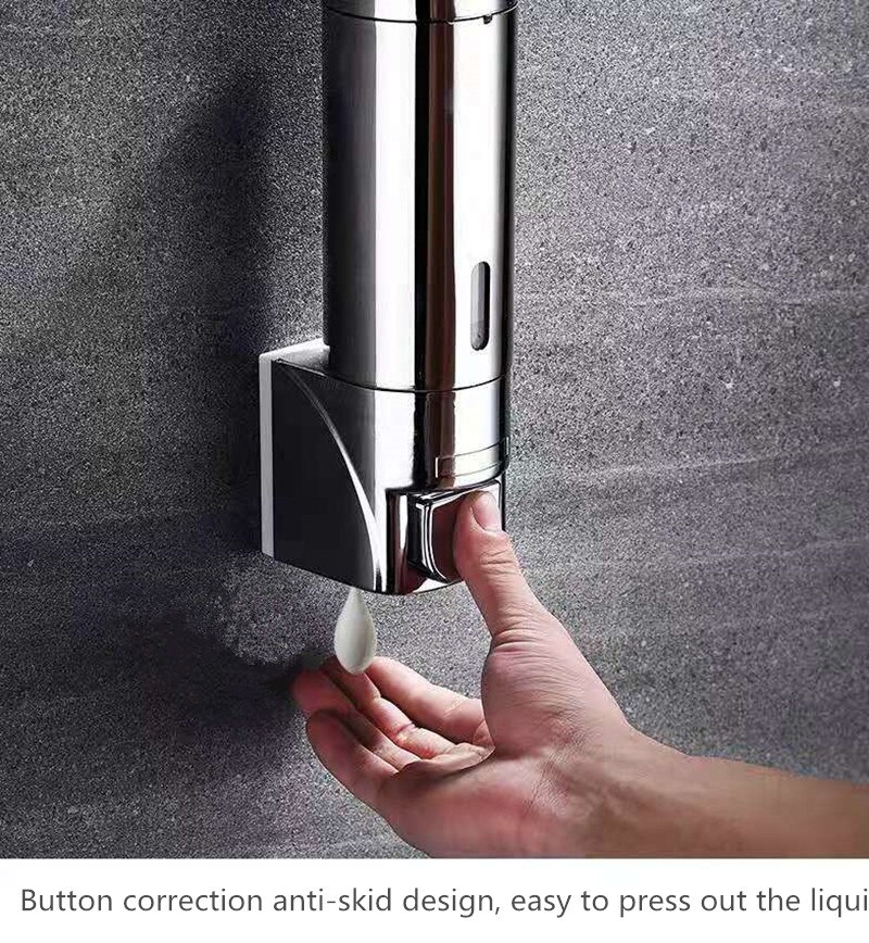 Bathroom Wall-Mounted Stainless Steel Shampoo Bottles Soap Dispenser Bathroom Soap Box Bath Soap Dispensor Bathroom Accessories