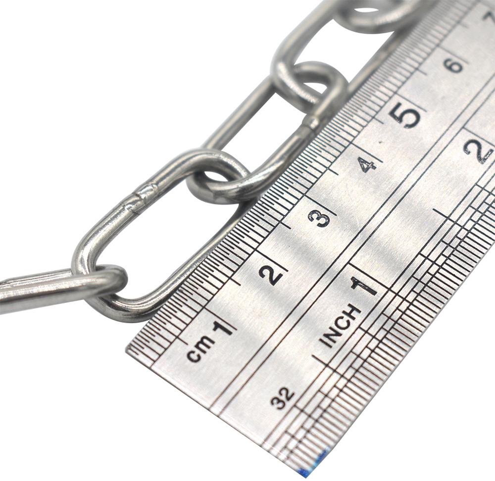 50cm/100cm długi ze stali nierdzewnej łańcuchy bezpieczeństwa 3mm grubość połączyć pierścienie łańcucha lekki łańcuch cewki robić zawieszenia ciągnięcie holowanie