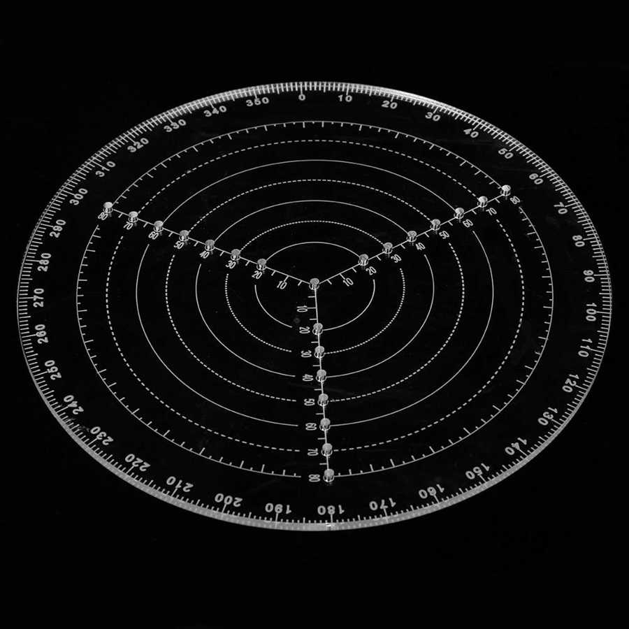 200mm Clear Clear Acrylic Round Center Finder Compass for Woodturning Lathe Work Drawing Circles Centering Tool Circle Gauge