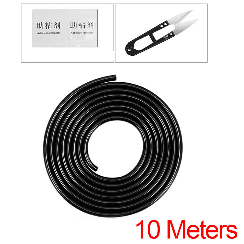 10 metrin auton ovensuoja koristelista auton oven reunalista automaattinen törmäyksenestolista koristelista auton muotoilutarvikkeet: 10 metriä musta