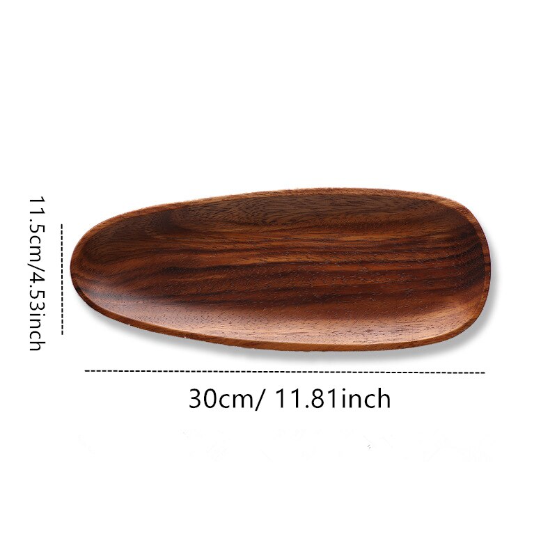 Helved kjærlighetssorg tre uregelmessig oval massivtre panne tallerken frukt retter tallerken te brett dessert middag tallerken servise: D