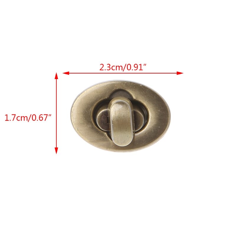 1PC Ei Form Tasche Twist Lock 4 Farbe Kleine Oval Handtaschen Fall Legierung Fangen Schnalle DIY