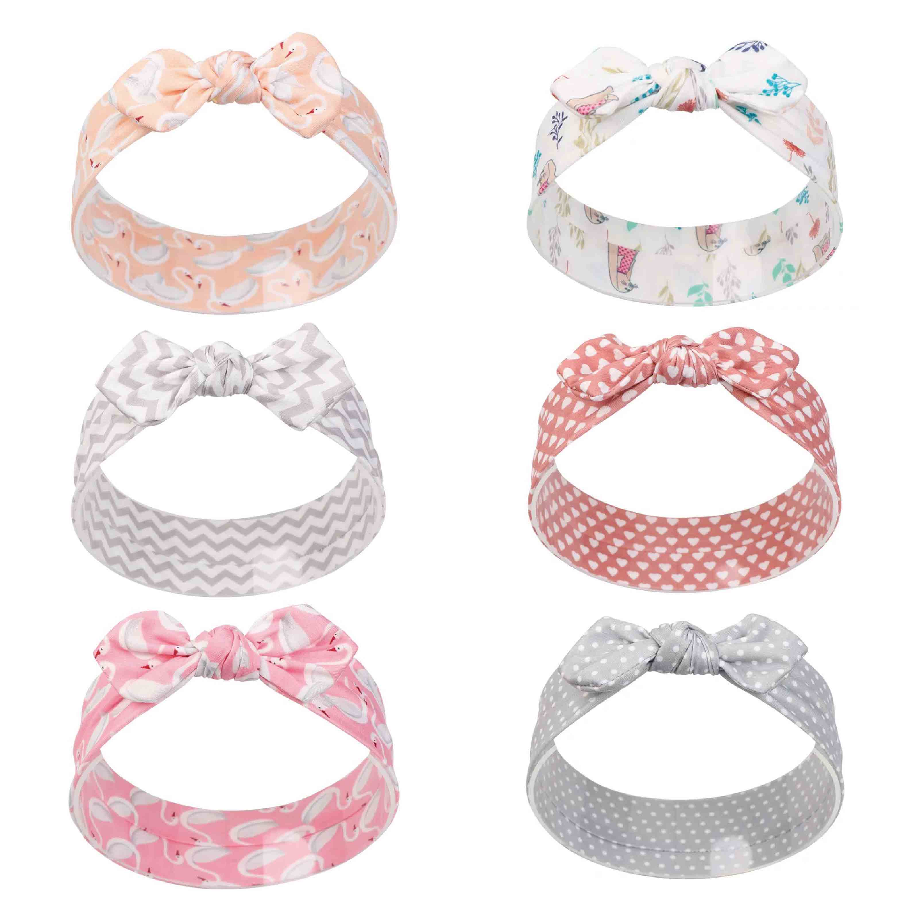 6Pcs Baby Hoofdband Schattige Konijn Oor Neonata Boog Bloem Elastische Bandana Baby Meisjes Hoofdbanden Kinderen Tulband Haar Accessoires Set: 6PCS-3