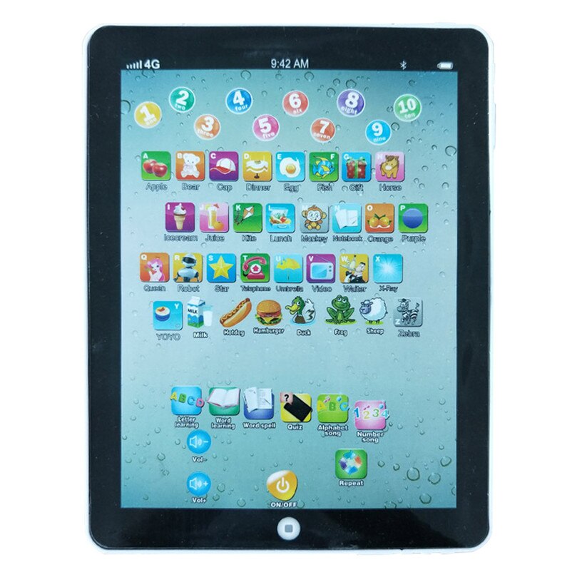 Child Tablet Point Read Touch Enable Laptop Compluter Educational Toys Playmobel Details for Children's #40JAN08: Black