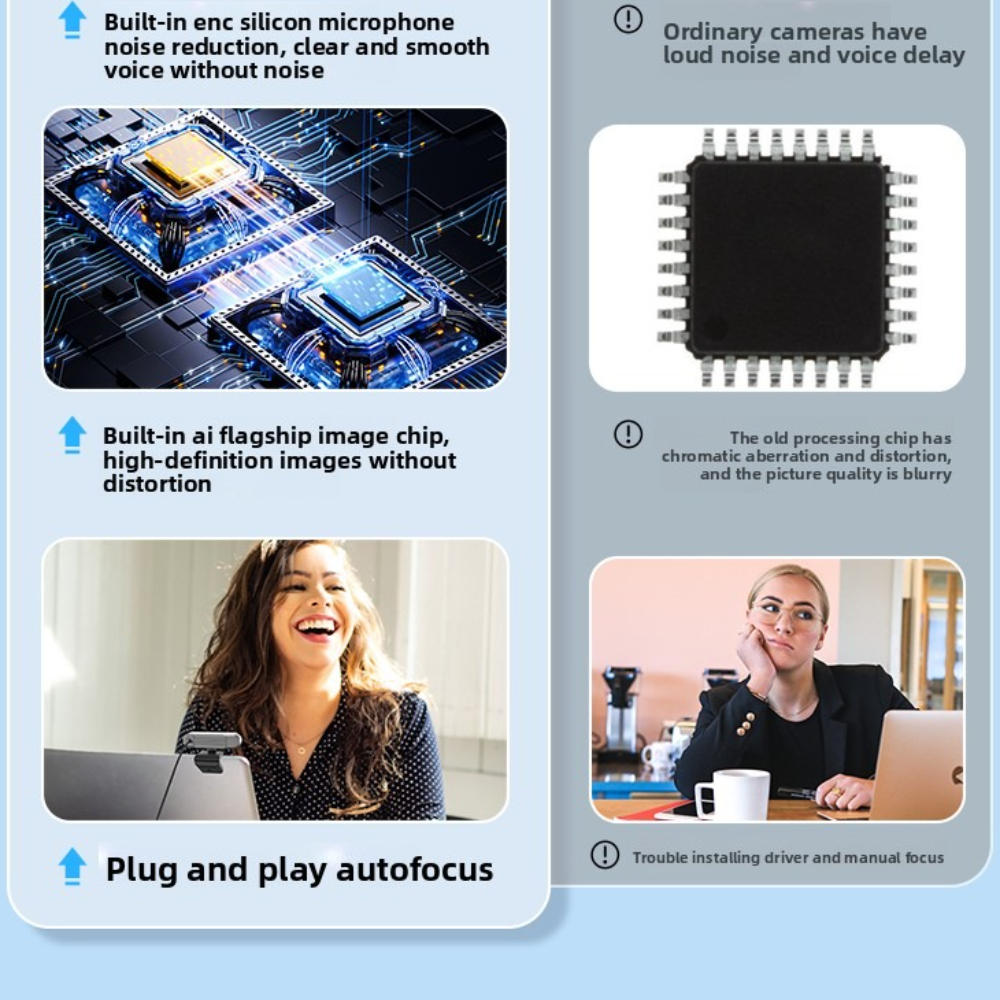 Webcam usb 1080p hd con microfono integrato per computer, webcam per videoconferenze, plug & play, con cancellazione del rumore, per laptop