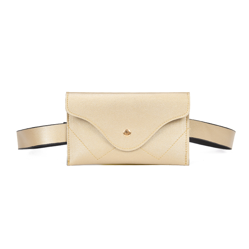 Fanny Pack Vrouwen Riem Tas Lederen Heuptas Mode Pure Kleur Ring PU Messenger Schouder Borst pochete homem: Gold