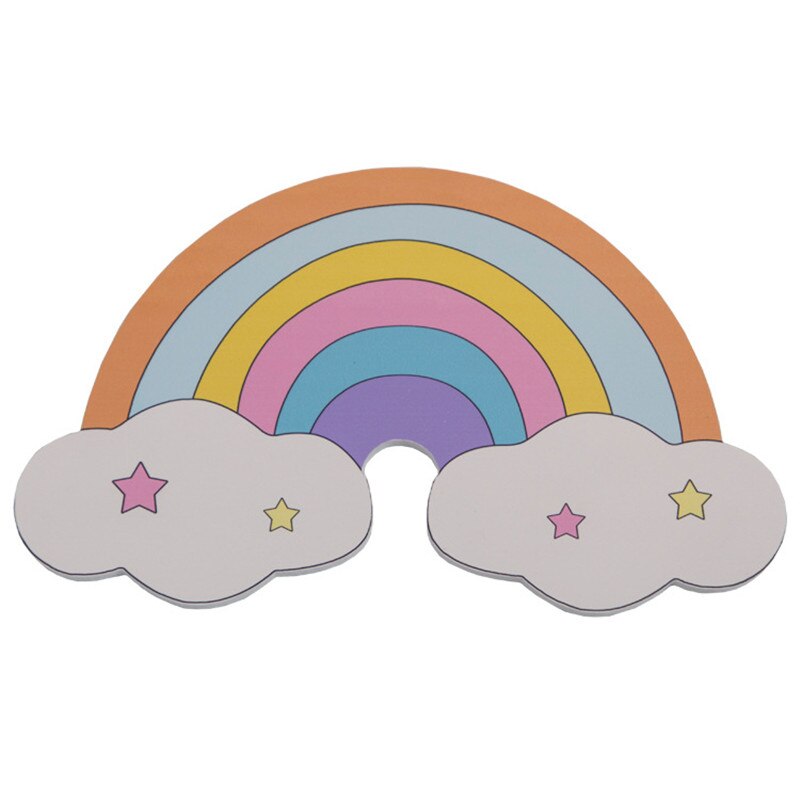 1pcs Nordic Kids Nursery Handmade Wooden Rainbow Cloud Hanging Decor Children Baby Room Hanging Wall Decor for Baby Bed Bumper
